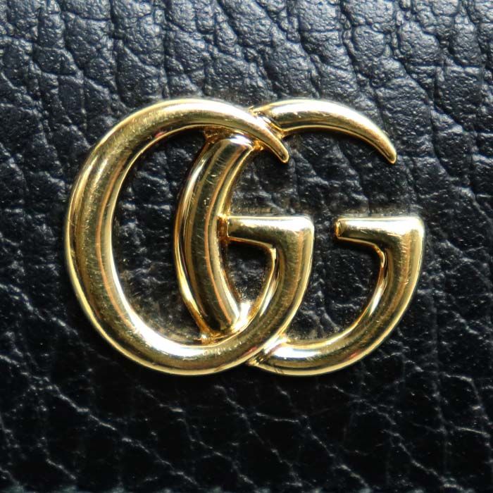 Gucci Petit Marmont Leather Wallet Trifold Black — view 9