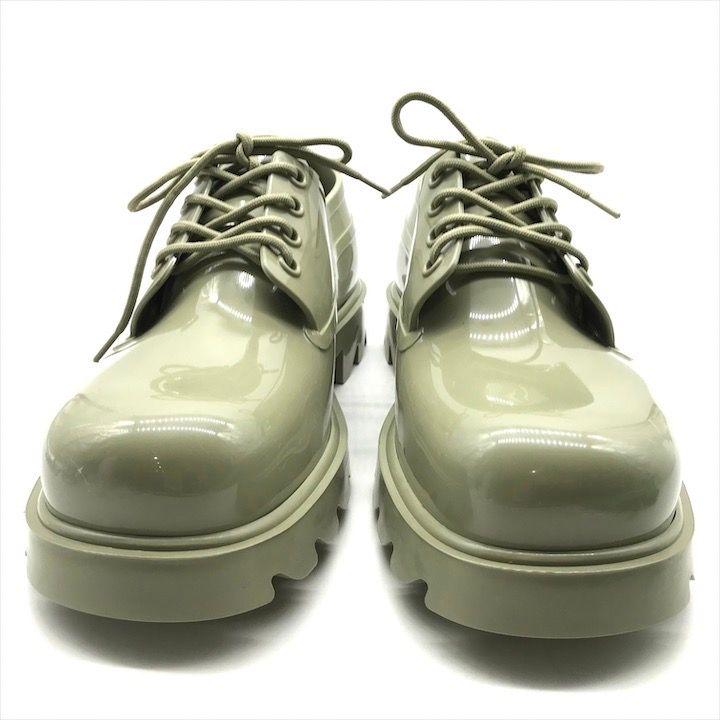 Bottega Veneta Stride Rubber Lace Up Shoes Khaki — view 2