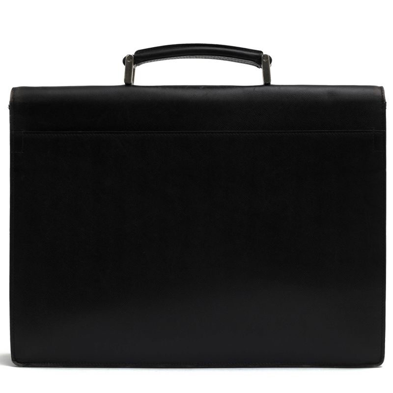 Prada Bag Briefcase Business Men Leather Black Dulles — view 2