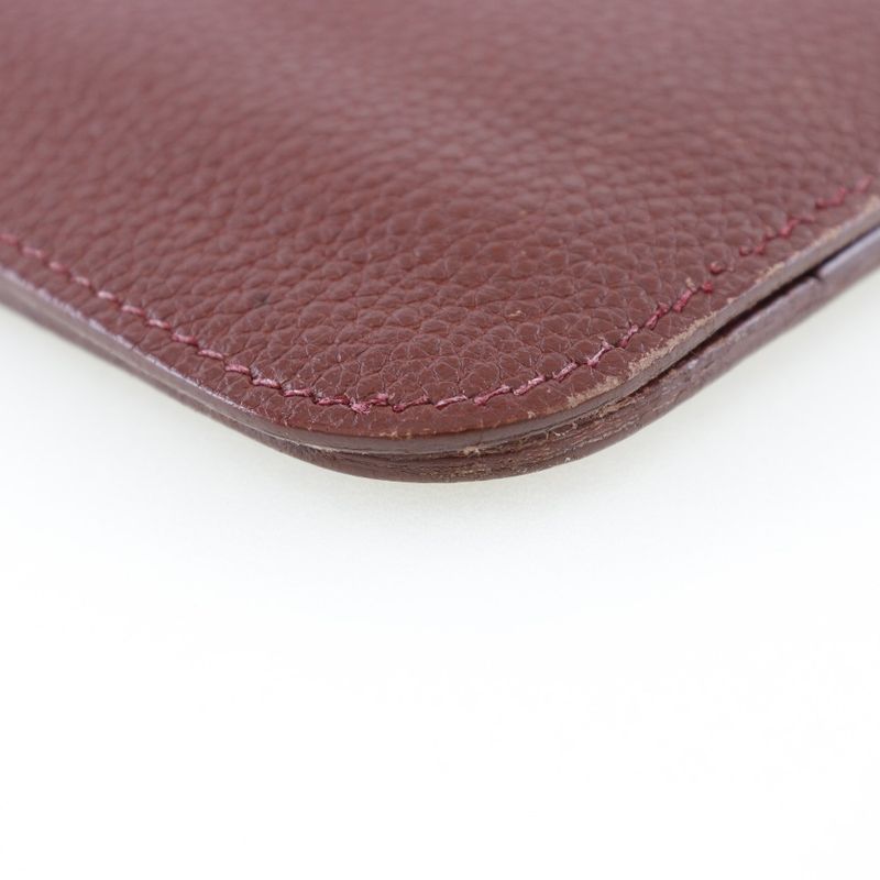 Hermes Dogon GM Taurillon Clemence Bordeaux Silver Hardware D Long — view 4