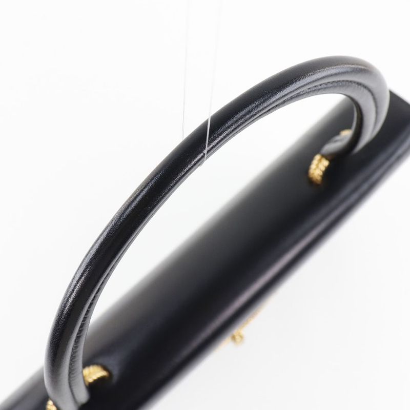 Hermes Vasco Box Calf Black 0 O Handbag — view 5