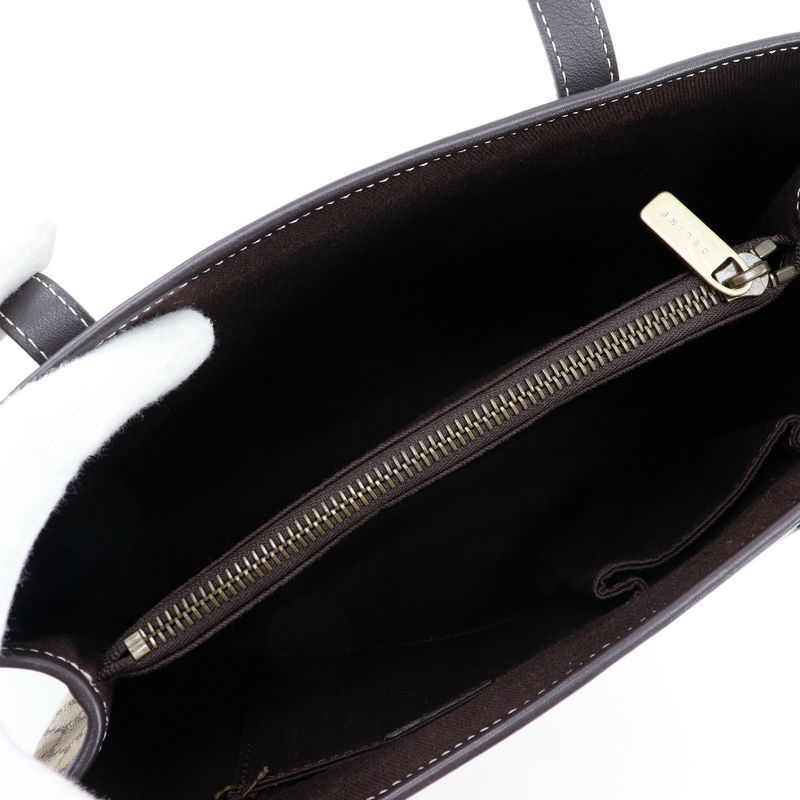 Celine Macadam Canvas and Calf Brown Handbag — view 6