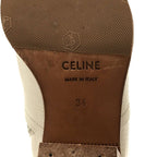 Celine Croc Shape Pressed Short Boots 34 White — view 6