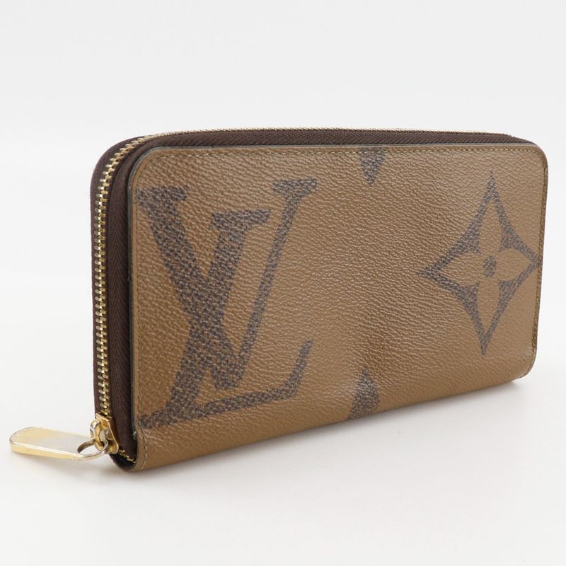 Louis Vuitton Zippy Wallet Monogram Giant Reverse Canvas Brown — view 3