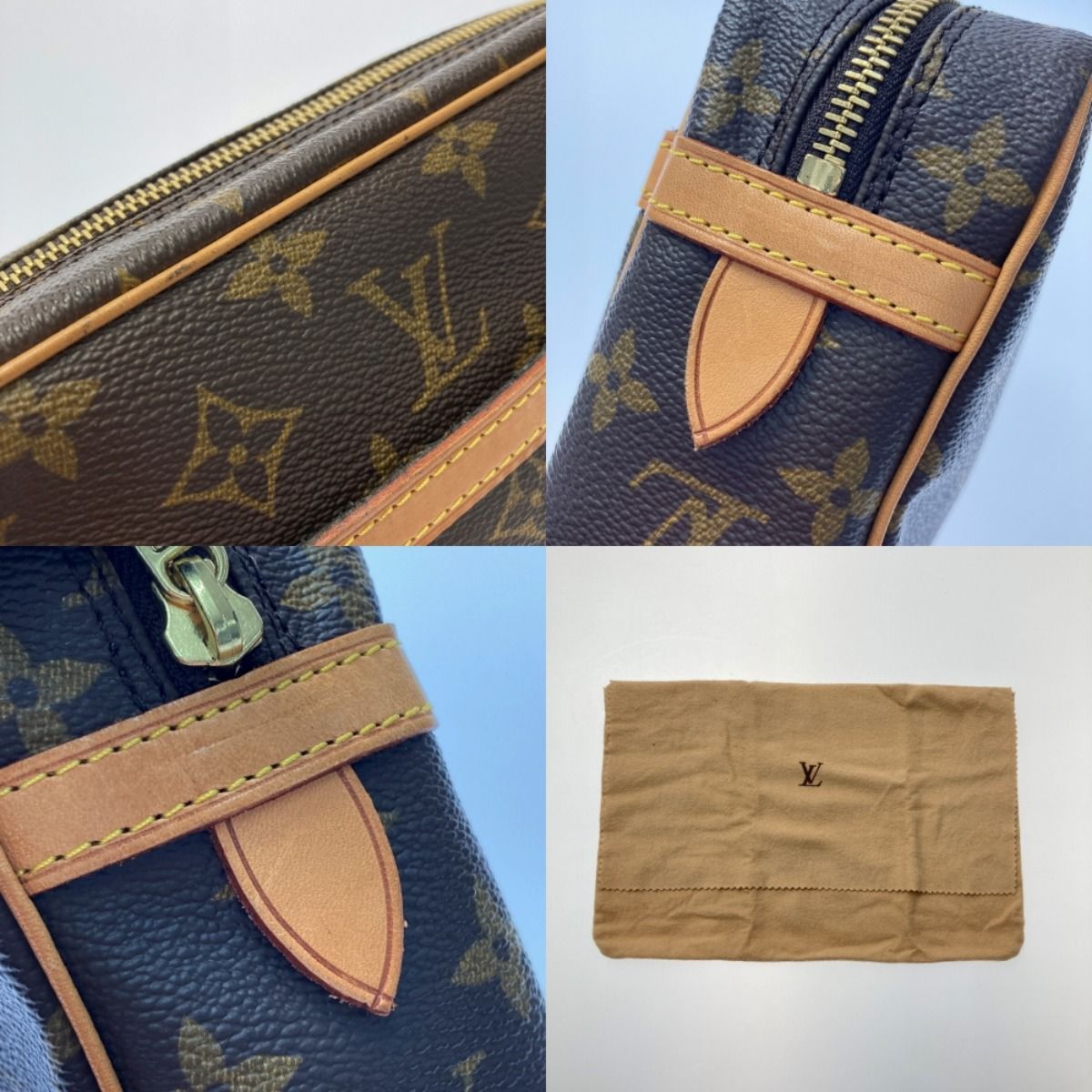 Louis Vuitton Monogram Compiegne Second Bag Clutch with Cloth — view 8
