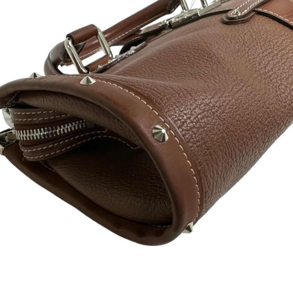 Louis Vuitton Souhari Sienne Epanoui PM Handbag Brown — view 5