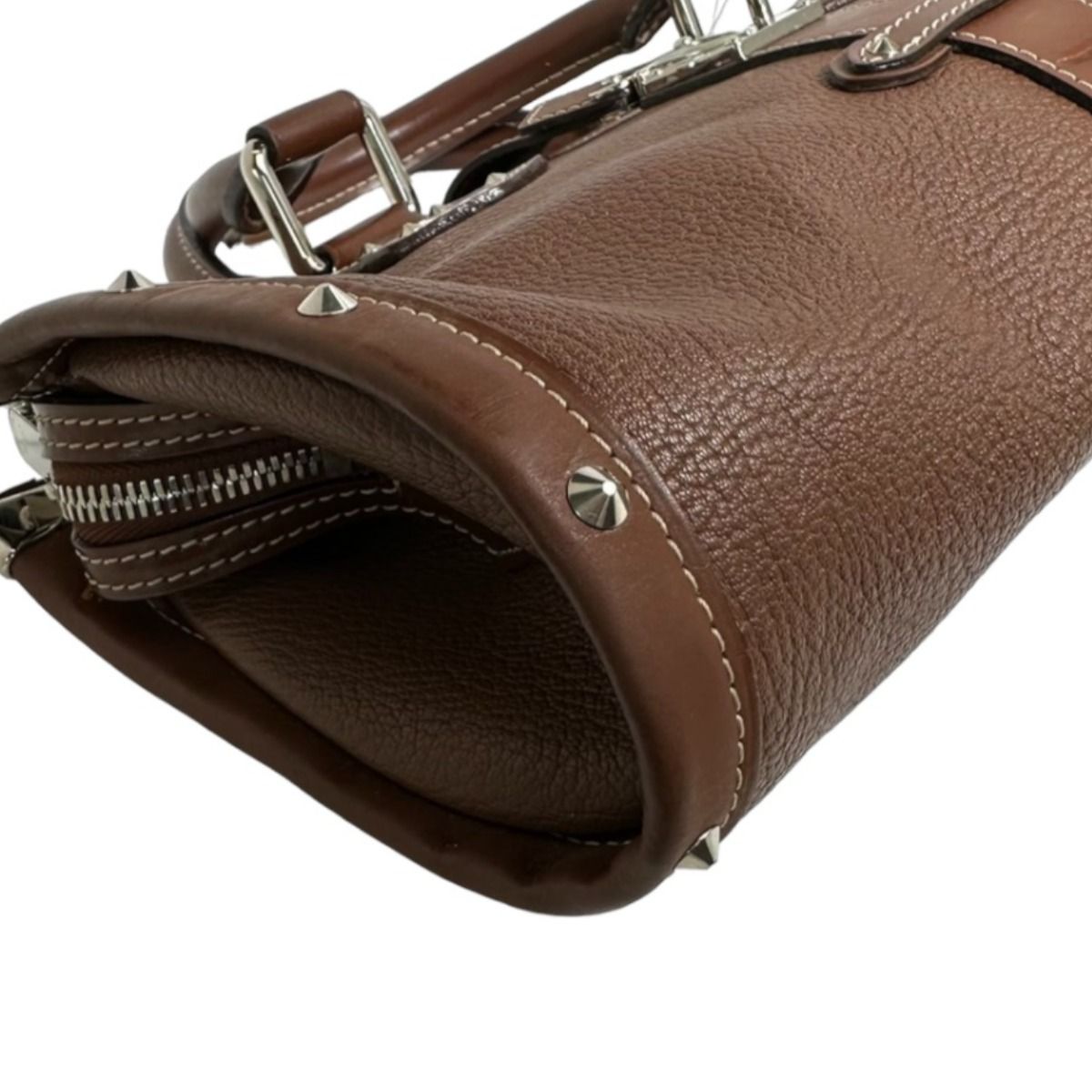 Louis Vuitton Souhari Sienne Epanoui PM Handbag Brown — view 5