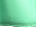 Bottega Veneta Intrecciato Compact Wallet Calf Silver Hardware Green Trifold — view 7