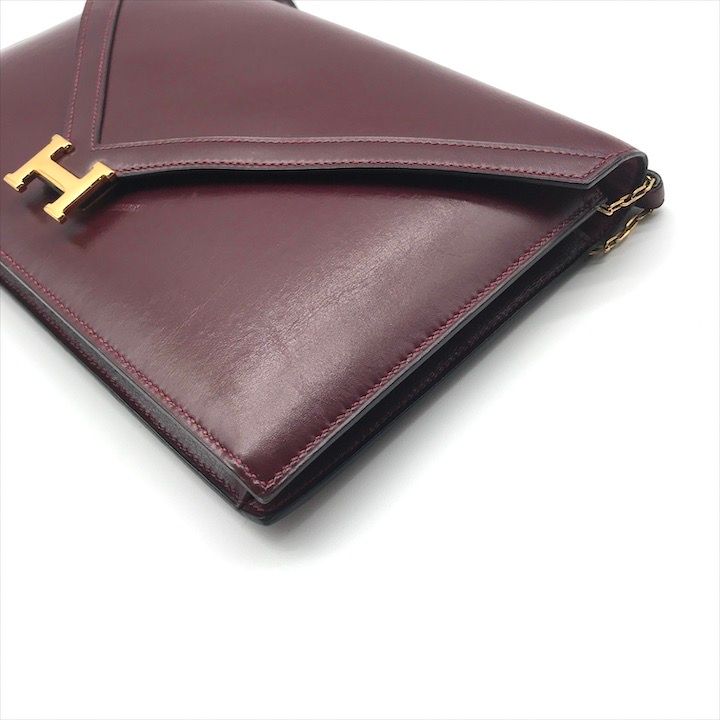 Hermes Liddy Calfskin Shoulder Bag Gold Purse — view 6