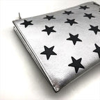 Saint Laurent Star Patchwork Metallic Leather Clutch Pochette Pouch Case — view 5