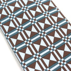 Hermes Cravate 100% Silk Art Deco Geometric Pattern Tie Multicolor — view 6