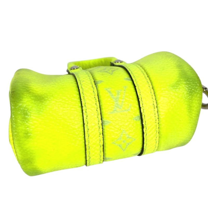 Louis Vuitton Key Holder Porte Cles Mini Keepall Taiga Leather Yellow — view 3