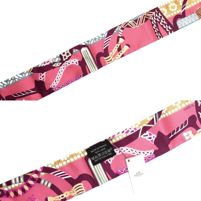 Hermes Twilly Stirrup Fantasie Fantaisie D' Etriers Scarf Multicolor — view 3