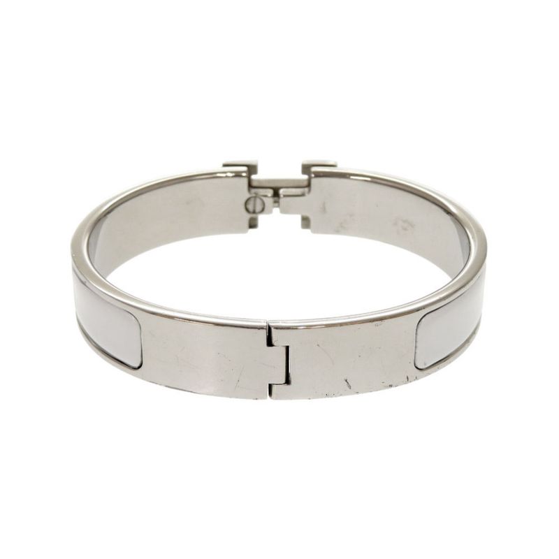 Hermes Click H Clack PM Metal Gray Bracelet Bangle 0029 — view 7