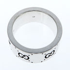 Gucci Adidas Collaboration Ring Engraving Wide Trefoil 17 AG 925 Jewelry — view 9