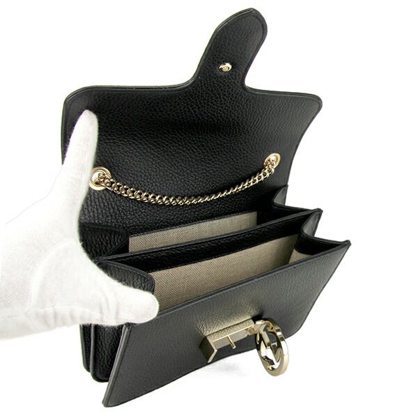Gucci Shoulder Bag Dollar Calf Black — view 4