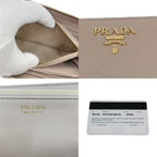 Prada Saffiano Long Wallet Round Zipper 1 Ml506 Beige — view 6