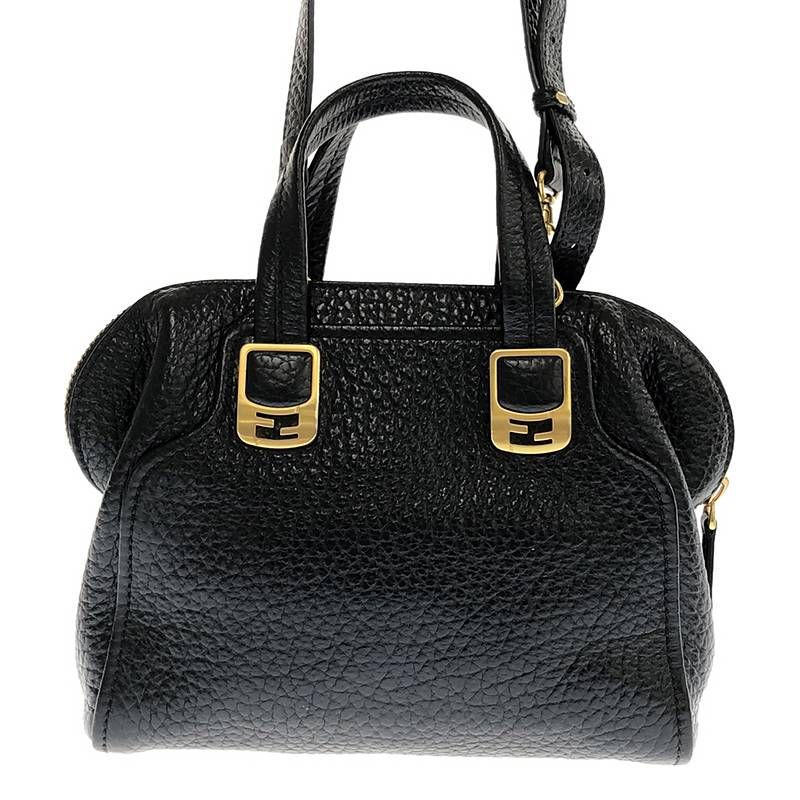 Fendi 2-Way Chameleon Leather Shoulder Bag Black — view 4