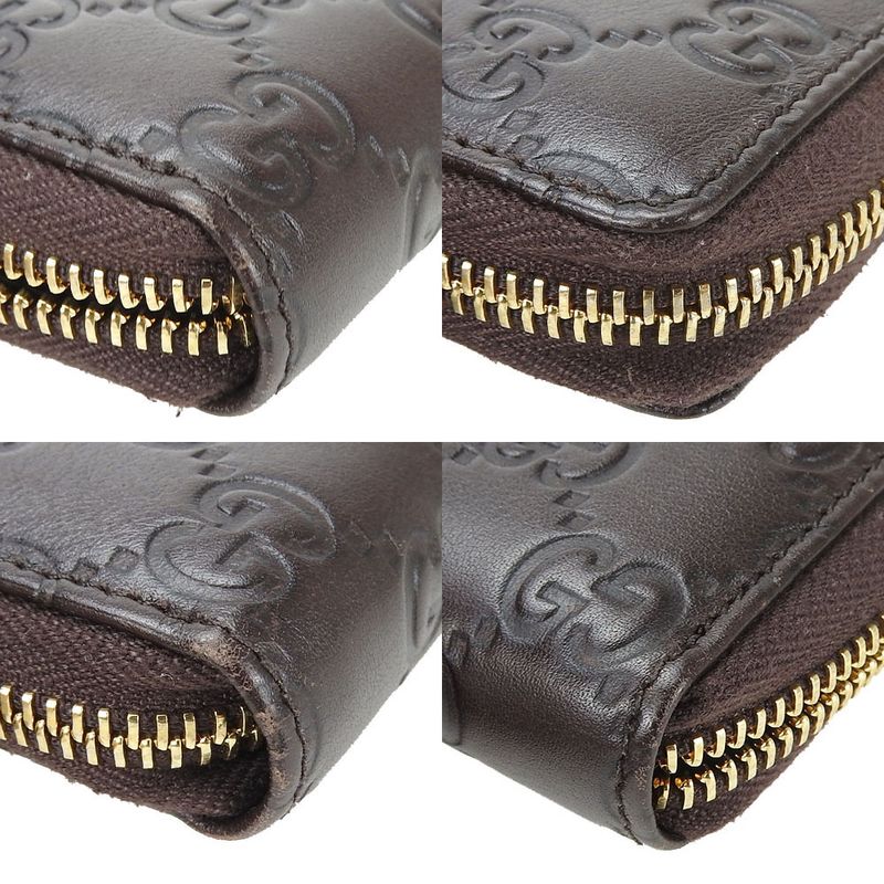 Gucci Long Wallet GG Leather Brown Dark Gold Hardware Guccissima — view 5