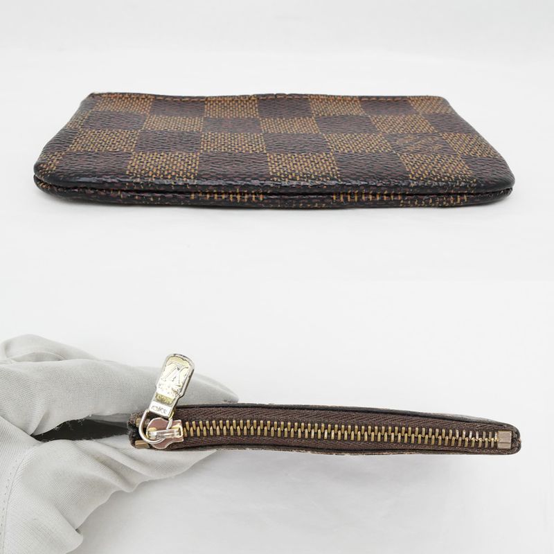 Louis Vuitton Pochette Cles Coin Case Key Ring Damier Brown — view 4