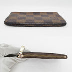 Louis Vuitton Pochette Cles Coin Case Key Ring Damier Brown — view 4