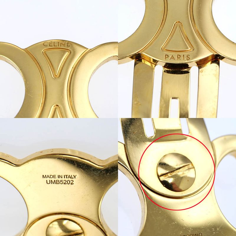 Celine Snap Hair Clip Set Of 2 46 Z656 bsl 35 OR Gold Color Accessory — view 7