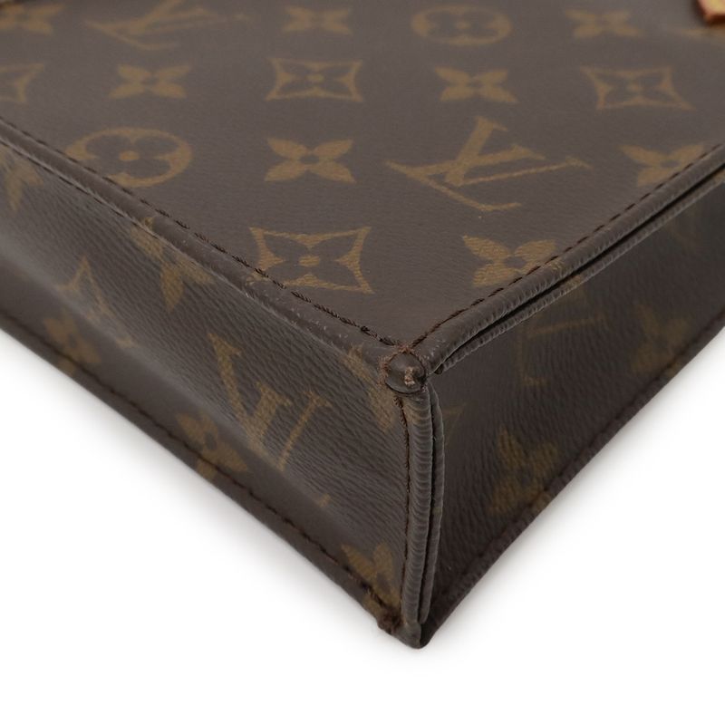 Louis Vuitton Monogram Petite Sac Plat Handbag Mini Bag 2-Way Shoulder — view 3