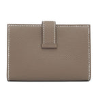 Hermes Bearn Card Case Etoupe Silver Hardware Veau Epsom — view 4