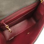 Chanel Mini Quilted Lambskin Leather Black 4 Gold Chain Shoulder Bag — view 4