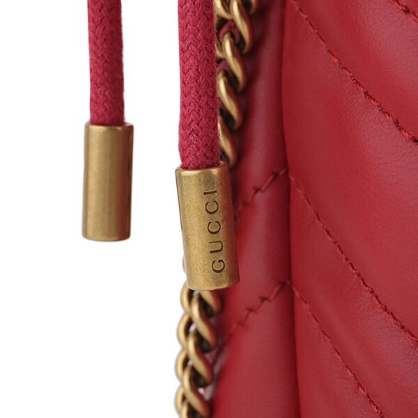 Gucci Shoulder Bag GG Marmont Red — view 9