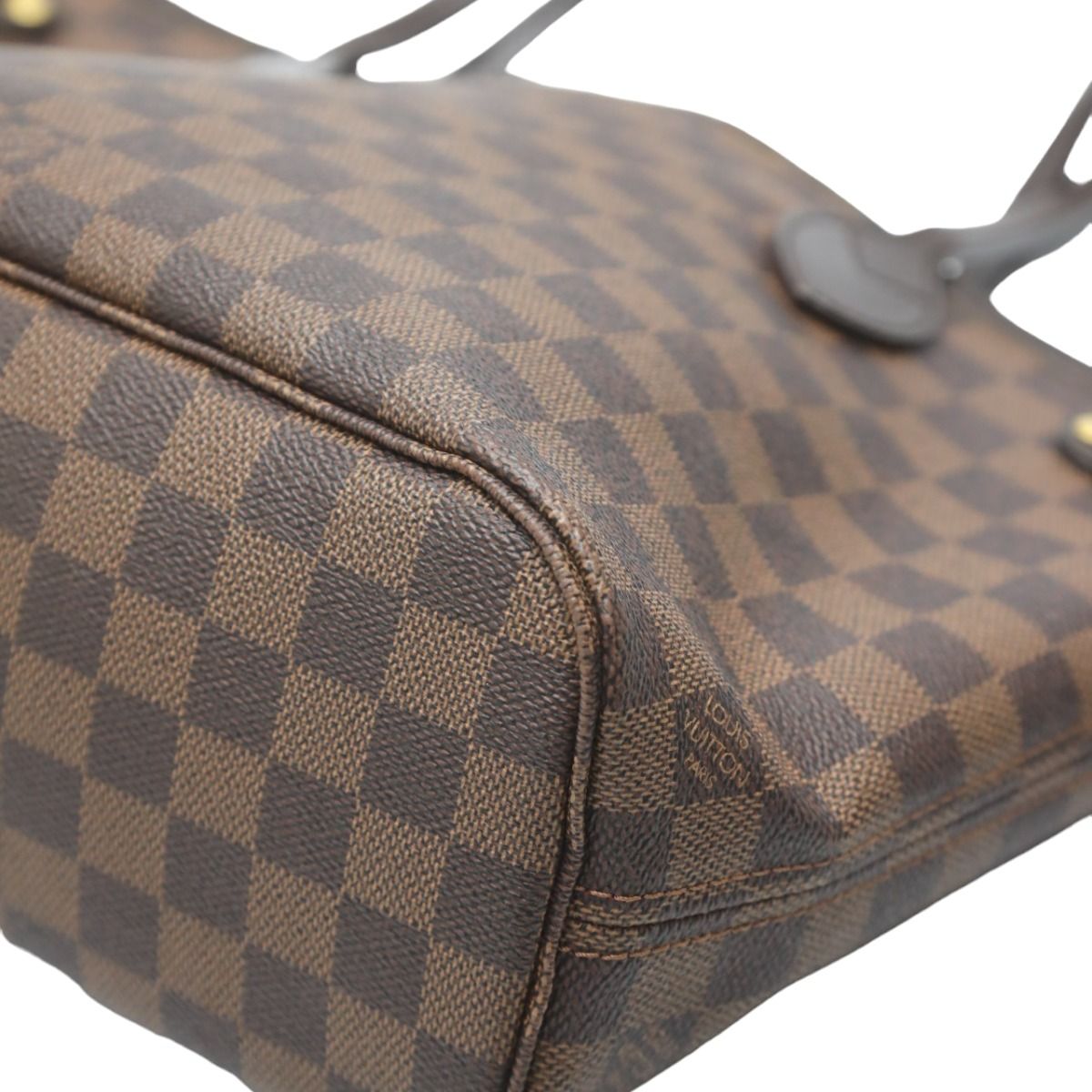 Louis Vuitton Damier Handbag Neverfull PM Brown — view 8
