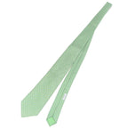 Hermes 5598 ma Silk 100% Airplane Plane Plate All Over Pattern Wide Tie Green — view 2
