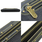 Louis Vuitton Long Wallet Zippy Suhali Round Zipper Leather Black — view 4