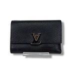 Louis Vuitton Trifold Wallet Portefeuille Capucines Black Taurillon — view 2