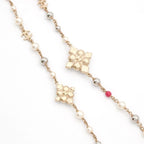 Chanel Choker Gold Silver Pink Coco Mark Long Necklace — view 5