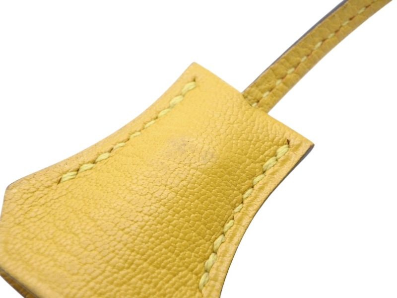 Hermes Clochette Cadena Key Set Taurillon Novillo Jaune Naple Gold — view 5