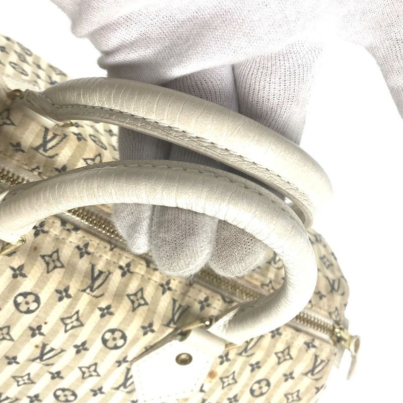 Louis Vuitton Speedy 30 Monogram Mini Lin Canvas White — view 5
