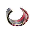 Christian Dior D-jungle Pop Skeleton Butterfly Bangle Plastic Red Bracelet 0486 — view 6