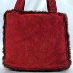 Chanel Mouton Bag Handbag Red — view 5