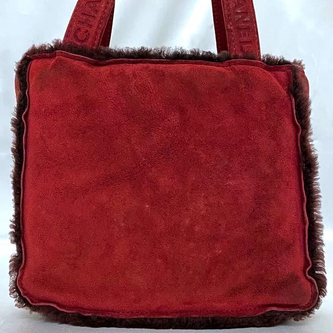 Chanel Mouton Bag Handbag Red — view 5