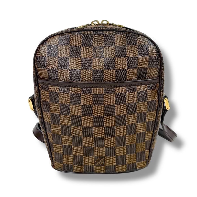 Louis Vuitton Ipanema PM Shoulder Bag Damier Leather Ebene Brown — view 3