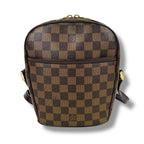 Louis Vuitton Ipanema PM Shoulder Bag Damier Leather Ebene Brown — view 3
