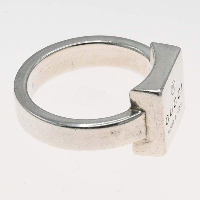 Gucci Ring Square Plate 8 7.5 925 Silver 6.1 g Accessories — view 5