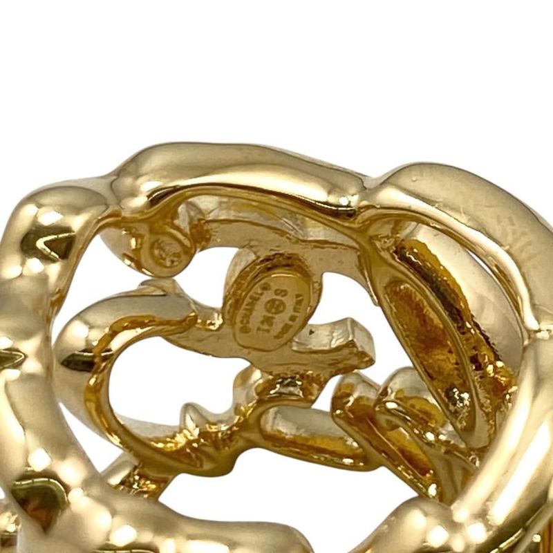Chanel Ring Coco Mark Abd440 12 Rhinestone Chain Gold Love — view 7