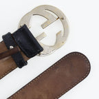 Gucci Interlocking GG Cima Leather Black Belt — view 6