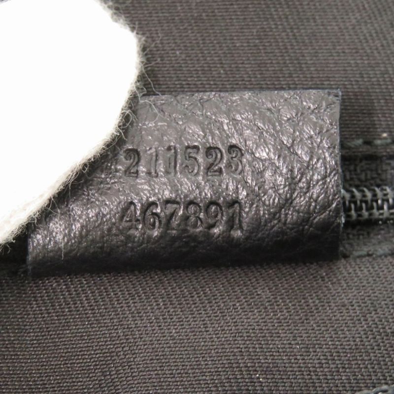 Gucci Horsebit Pattern Canvas Black Shoulder Bag 1563 — view 8
