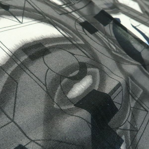 Hermes Carre H 100 Shawl Imprimeur Flou 70% Wool 30% Silk Gray Box — view 7