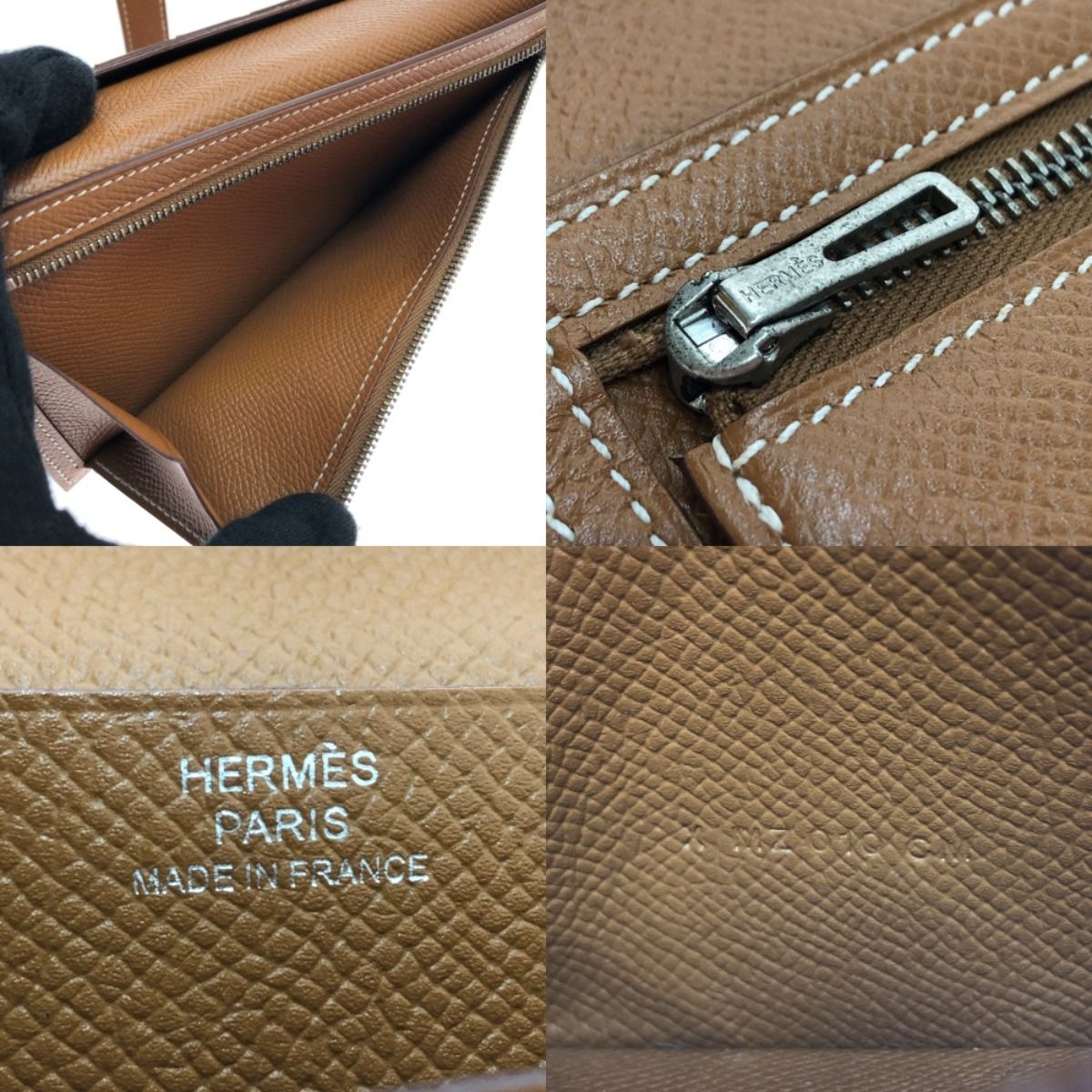 Hermes Long Wallet Bearn Souffle Brown — view 9