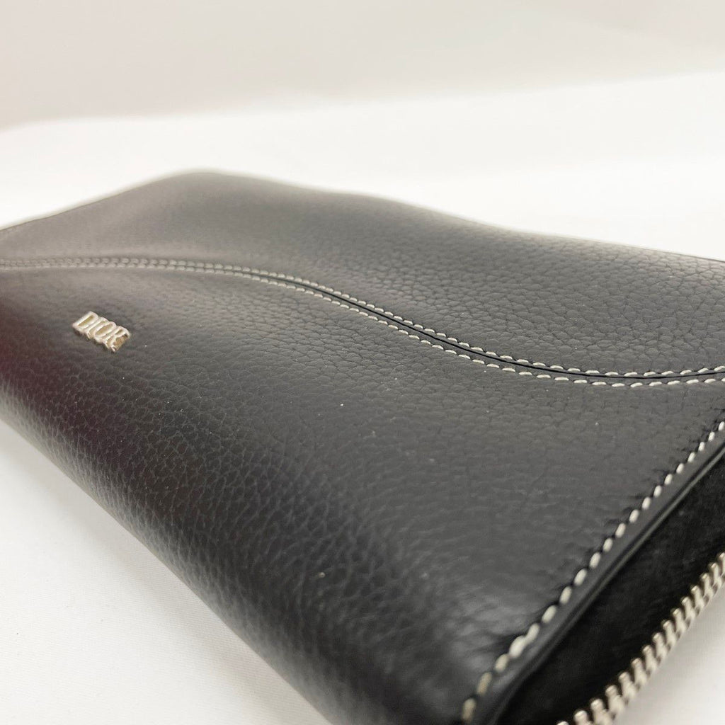 Dior Long Wallet Saddle Zip 2 Ykk h00 N Black — view 6
