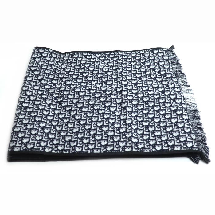Dior Logo Oblique Big Scarf Navy 31 Cdo301 Ixgs — view 4